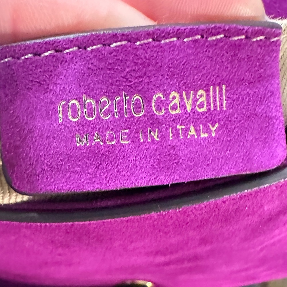 Collector’s Item (Rare Find) Roberto Cavalli purple suede beadded crossbody bag - Picture 12 of 13